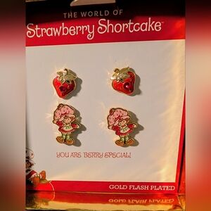 Two Sets Of Strawberry Shortcake Earrings.